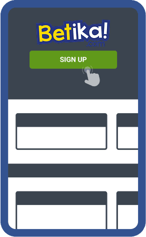 Account registration at Betika